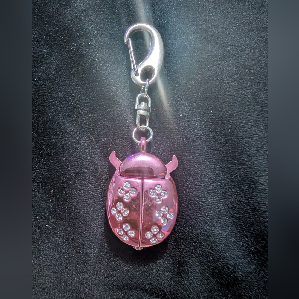 Daniel David Pink Ladybug Pocket Watch